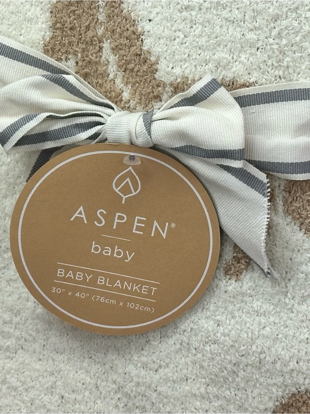 Baby Aspen Cream & Tan Horse Baby Blanket